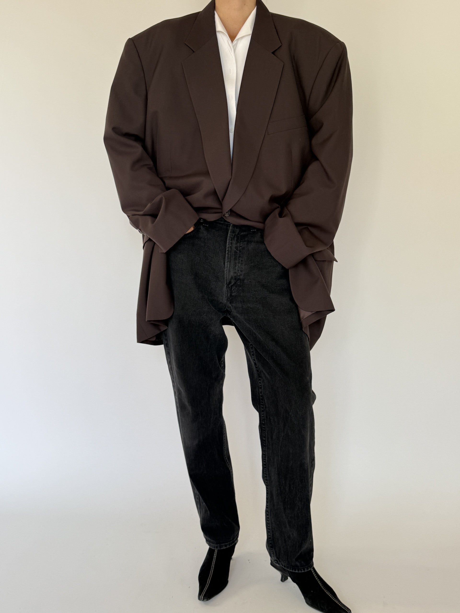 Vintage oversized blazer in brown 5692