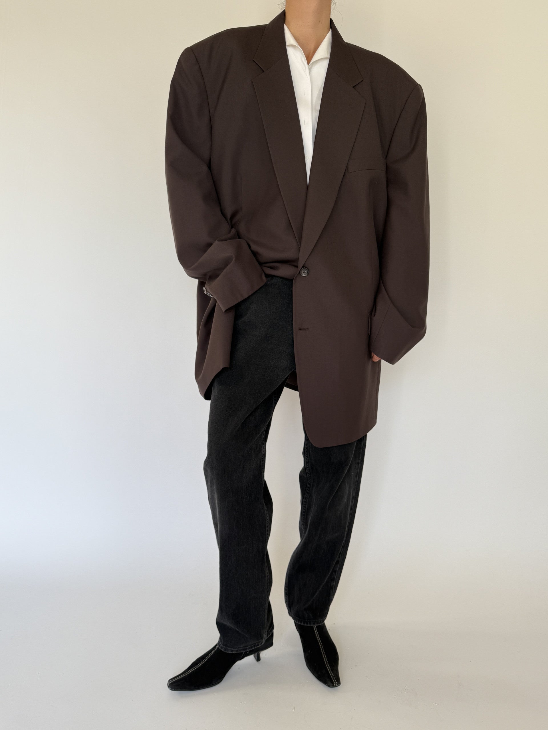 Vintage oversized blazer in brown 5692