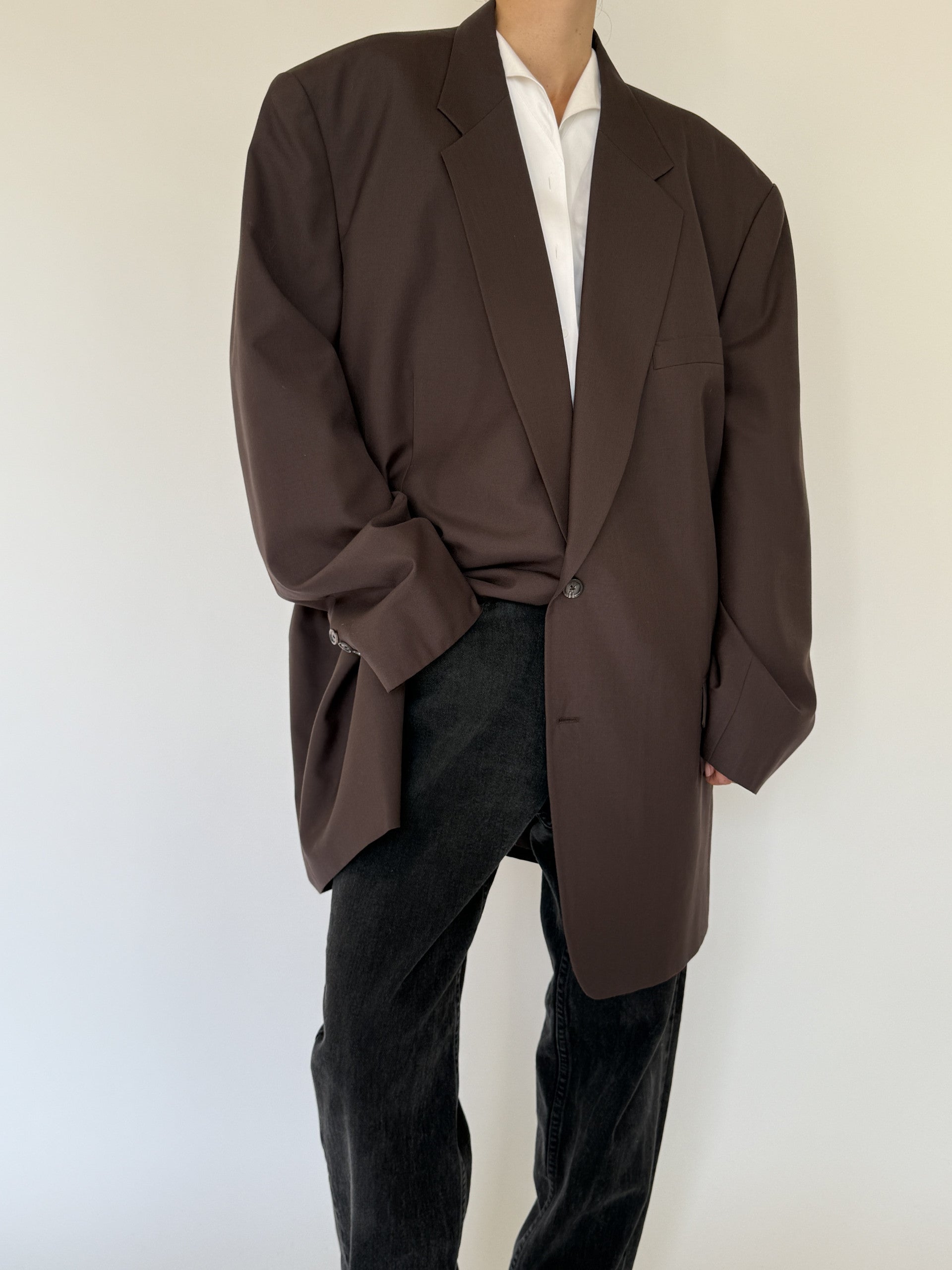 Vintage oversized blazer in brown 5692