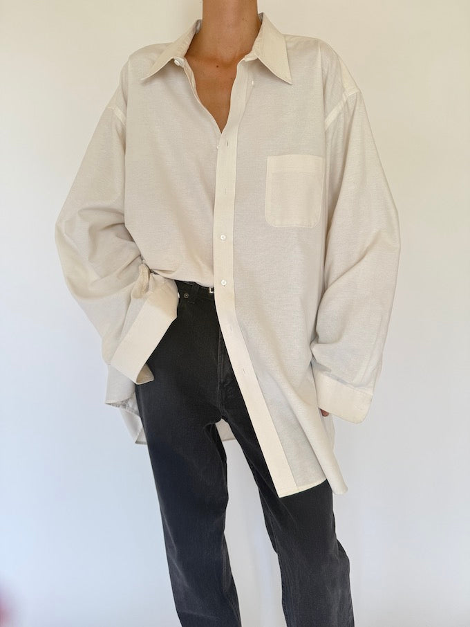 Vintage oversized shirt in cream 5708