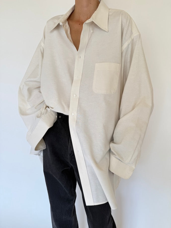 Vintage oversized shirt in cream 5708