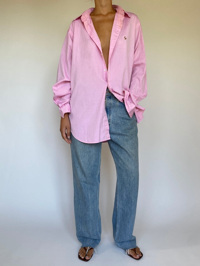 Vintage oversized Ralph Lauren shirt in pink 5661