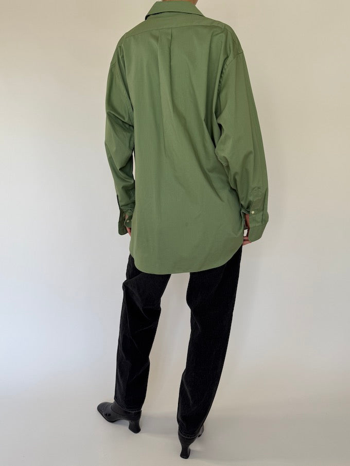 Vintage oversized shirt in green 5716