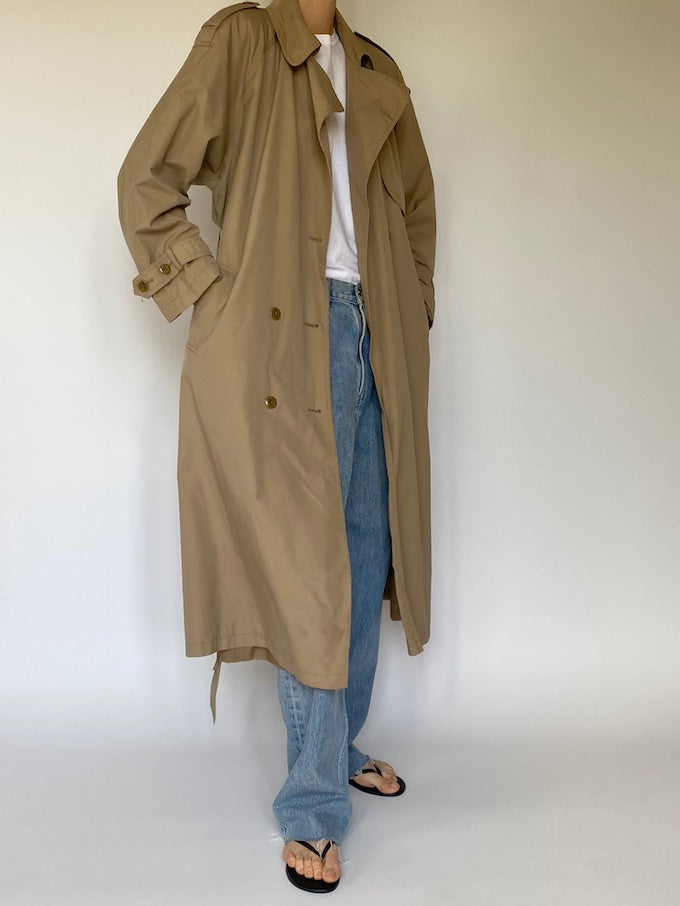 Vintage oversized trench coat in beige 5494
