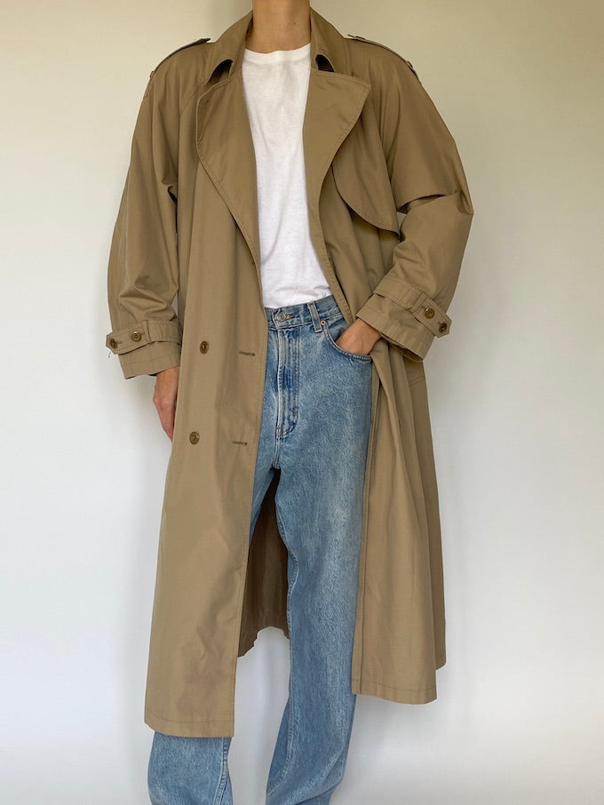 Vintage oversized trench coat in beige 5494