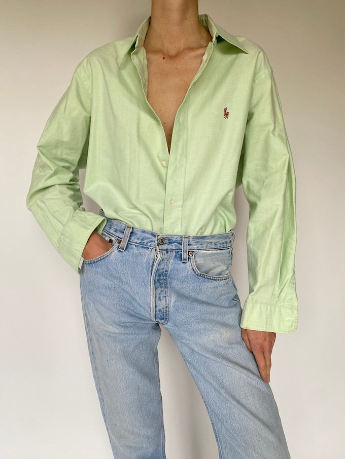 Vintage Ralph Lauren shirt in light green 5590
