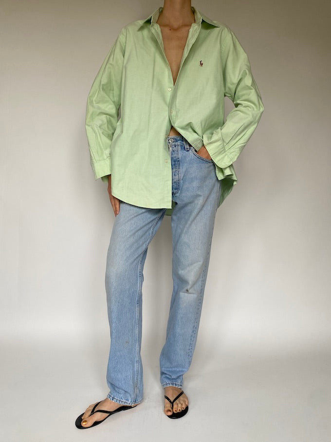 Vintage Ralph Lauren shirt in light green 5590