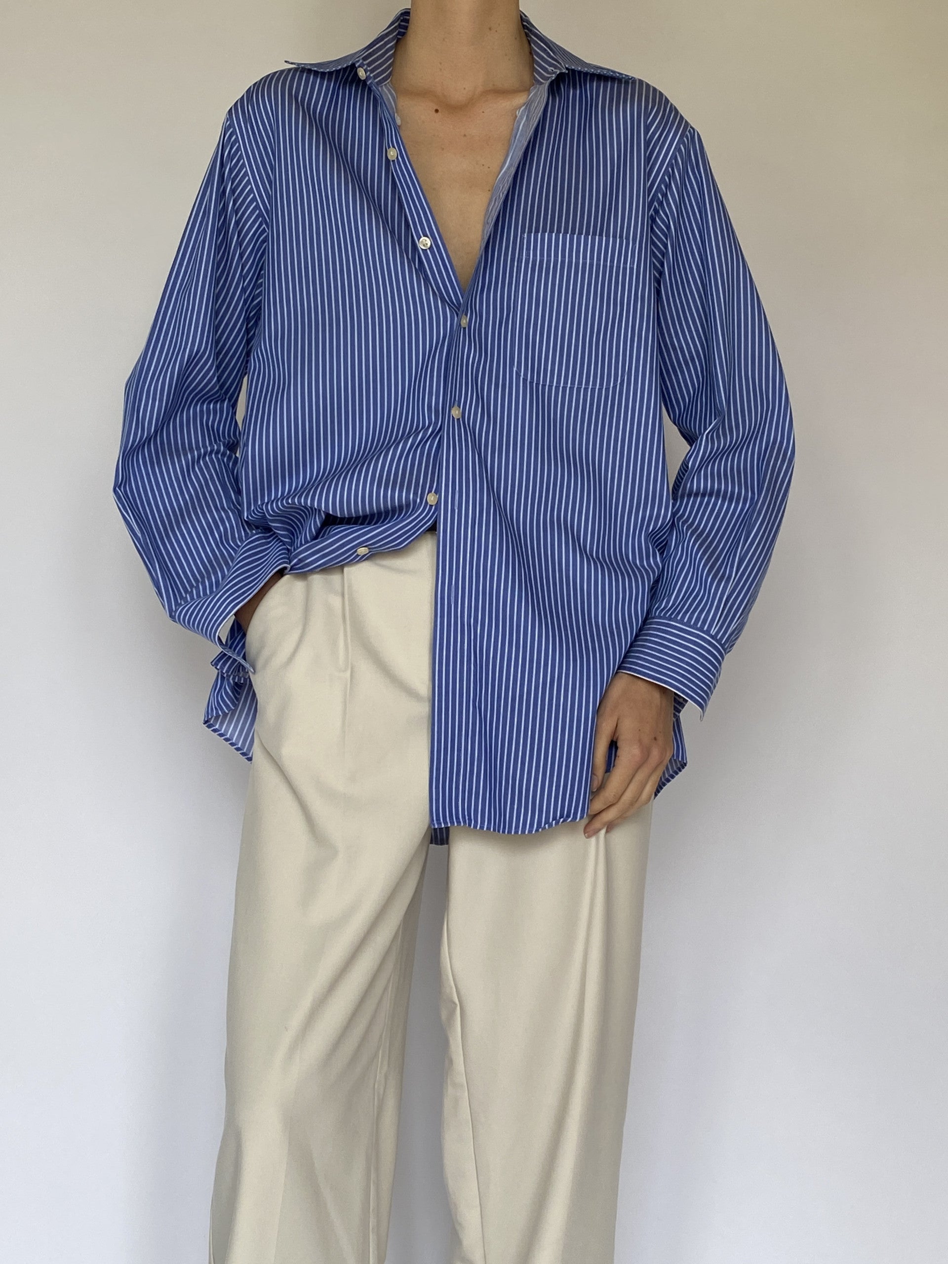 Vintage pinstriped oversized shirt 5549