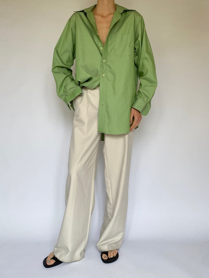 Vintage oversized shirt in green 5537