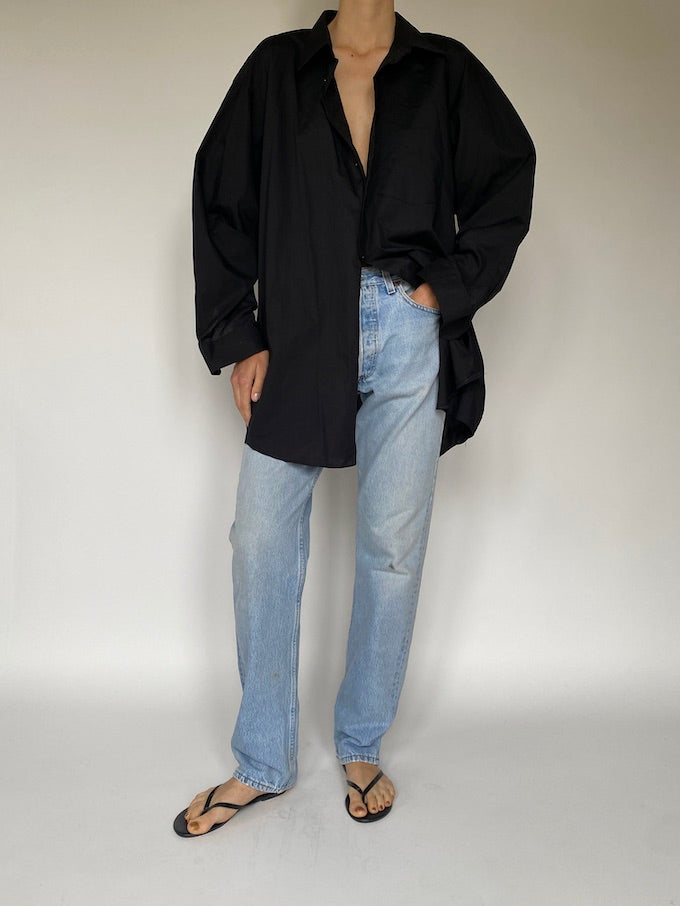 Vintage oversized shirt in black 5594
