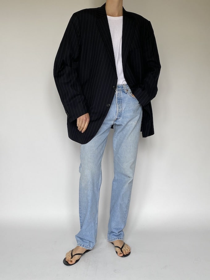 Vintage oversized pinstriped blazer 5572