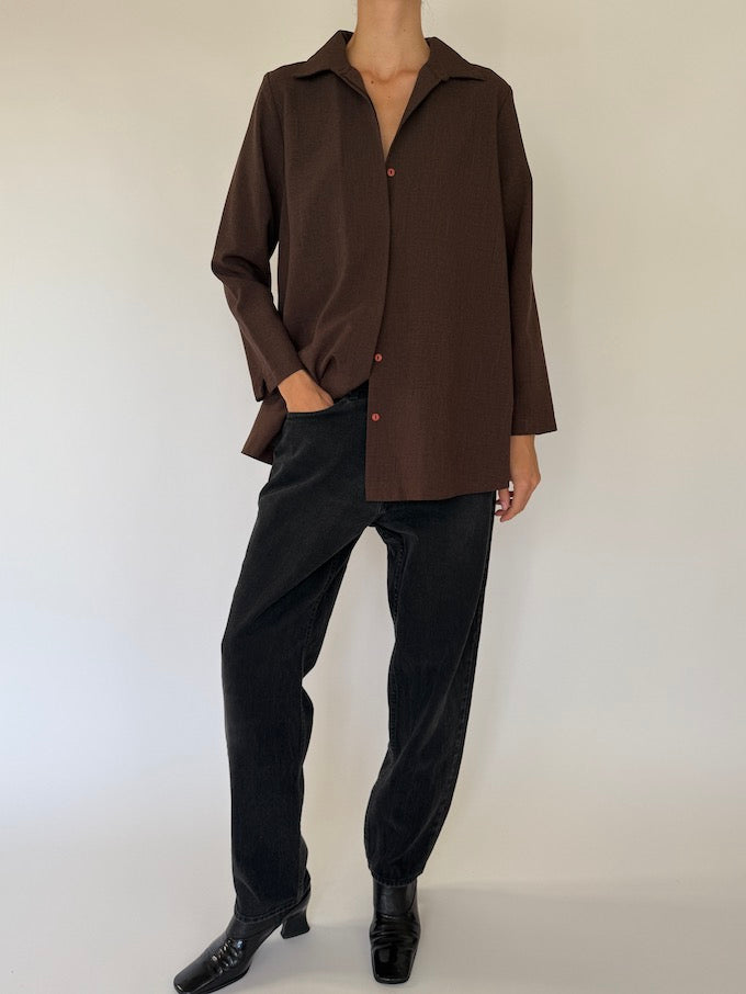 Vintage shirt in brown 5684
