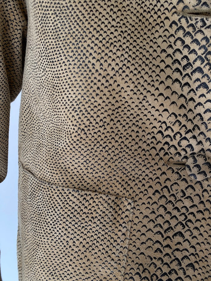 Vintage animal printed leather jacket 5629