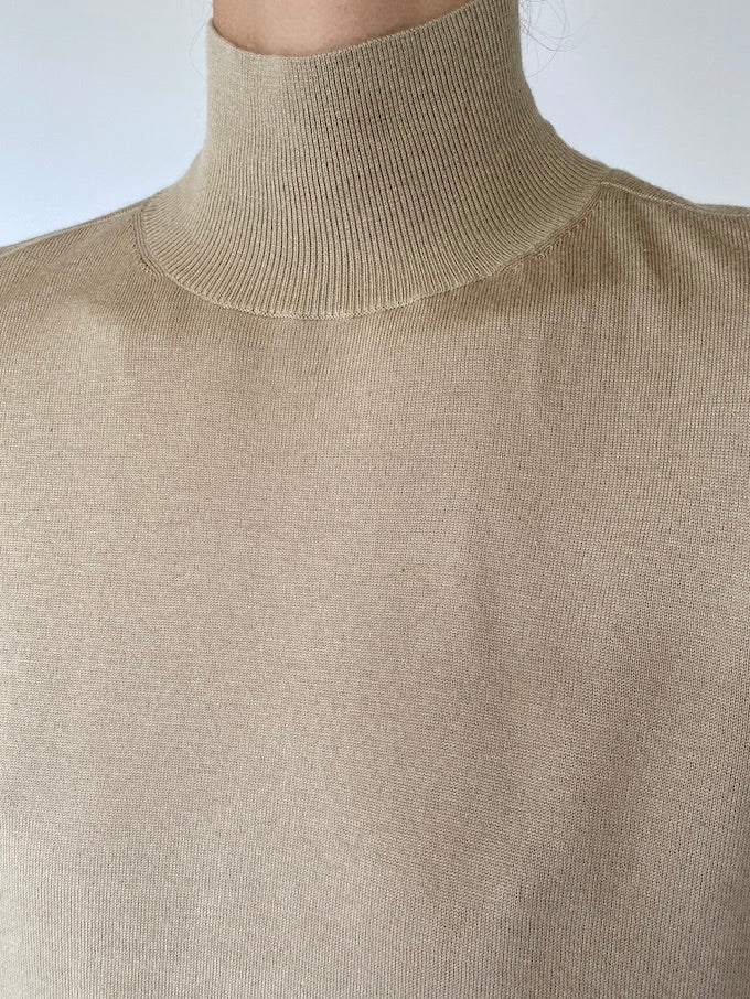 Vintage beige cashmere turtleneck 5565