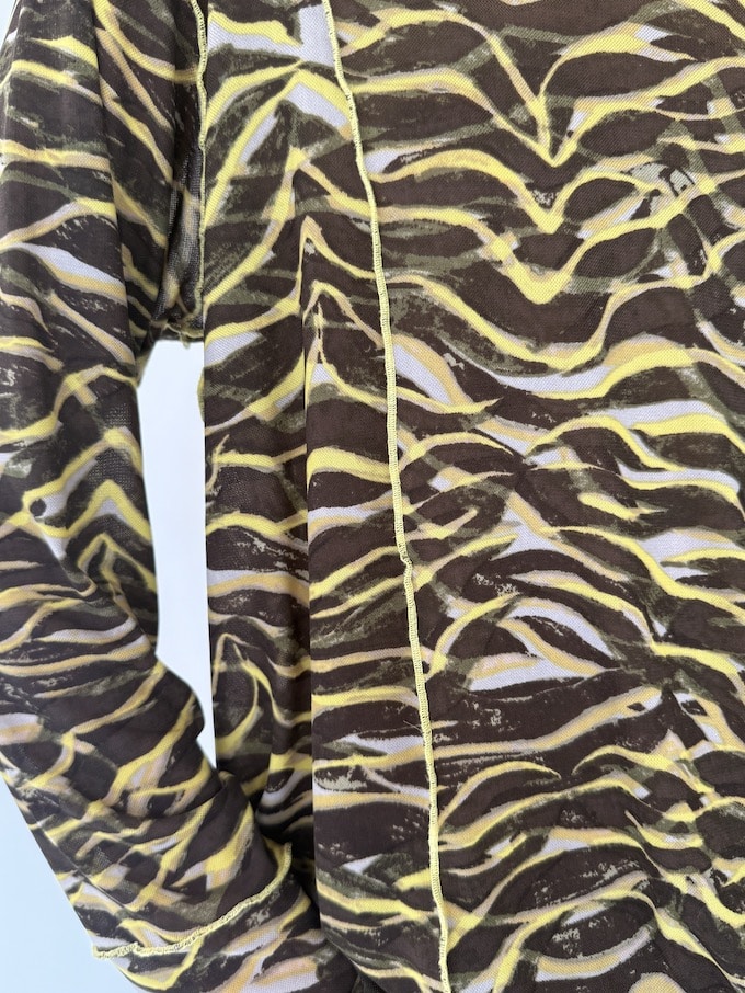 Vintage patterned long sleeve top 3541