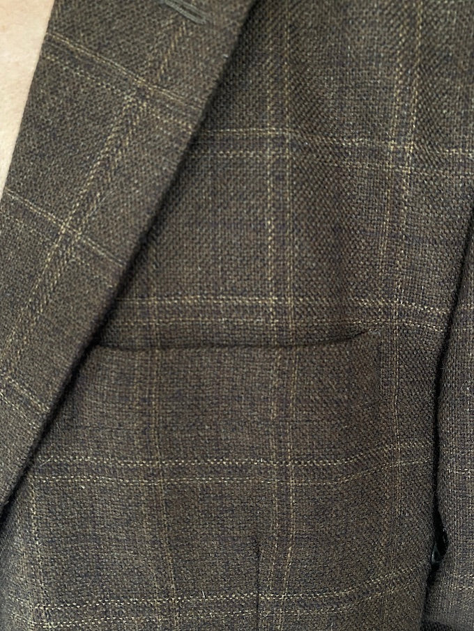 Vintage checked blazer in lambswool 5579
