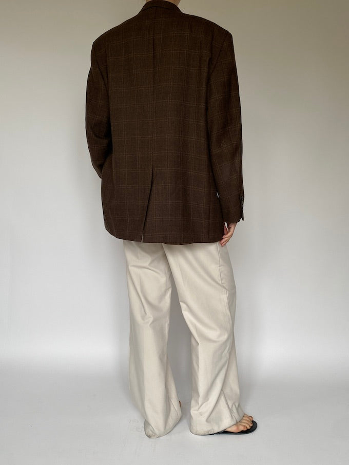 Vintage checked blazer in lambswool 5579