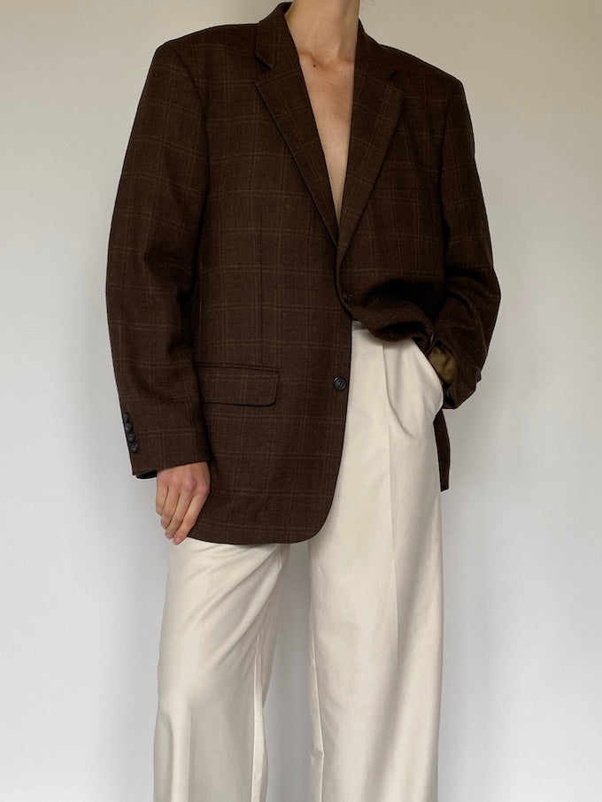 Vintage checked blazer in lambswool 5579
