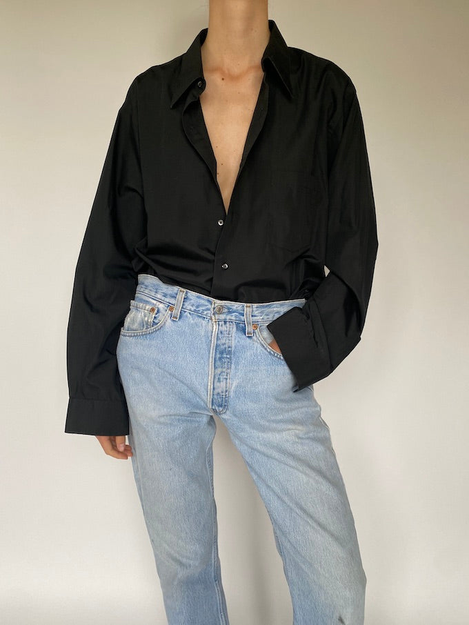 Vintage oversized black shirt 5592
