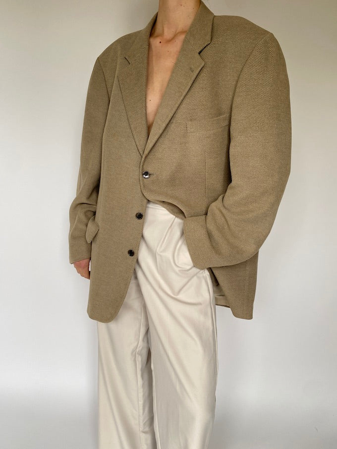 Vintage oversized blazer in beige 5615