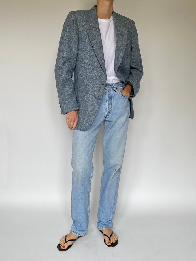 Vintage single breasted blazer in blue 5574