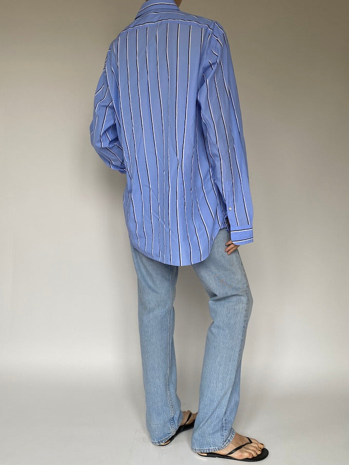 Vintage striped blue shirt 5585