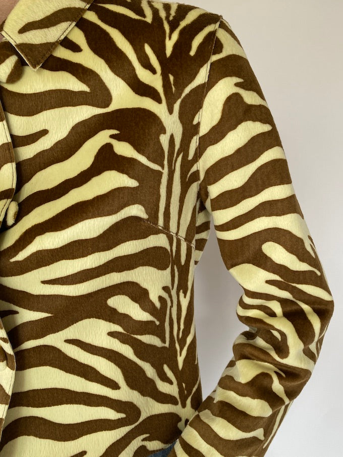 Vintage animal printed leather jacket 5626