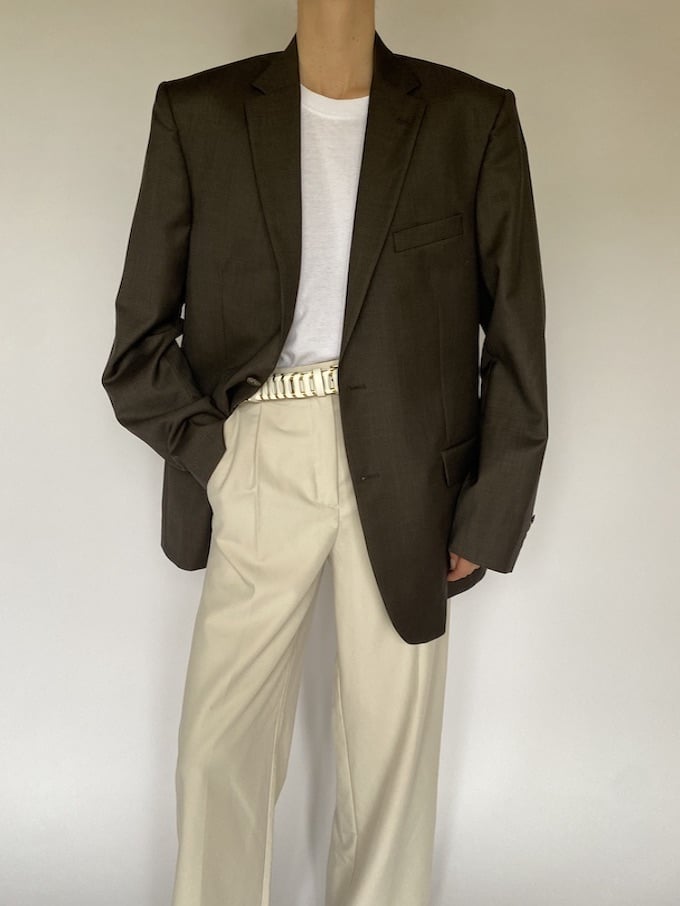 Vintage wool blazer in brown 5490