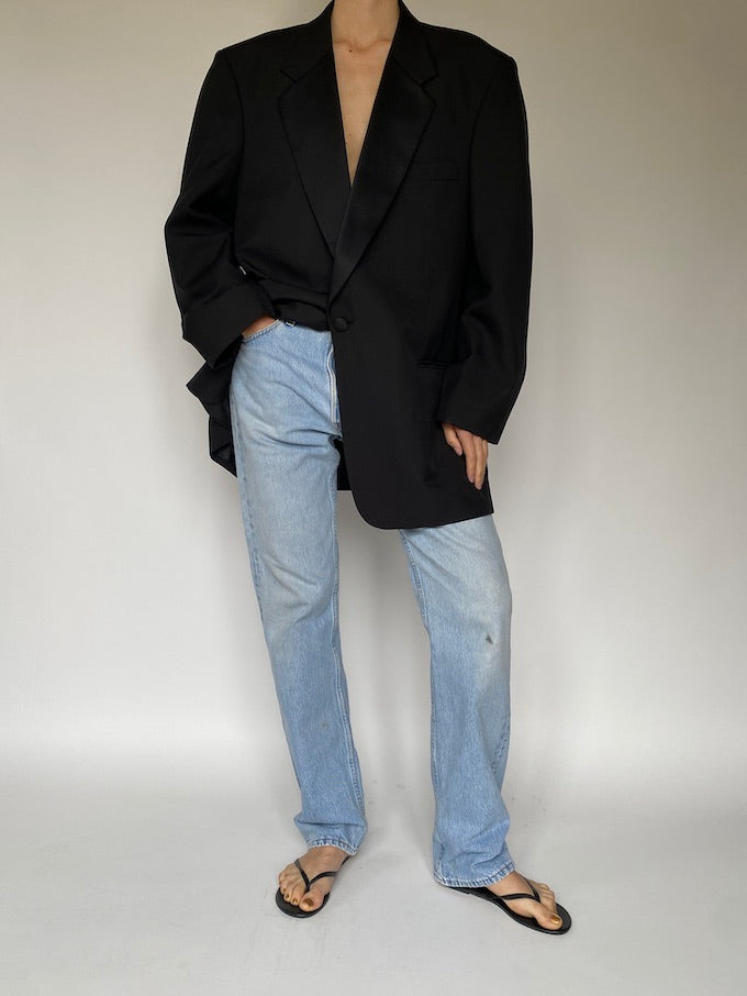 Vintage oversized blazer in black 5610