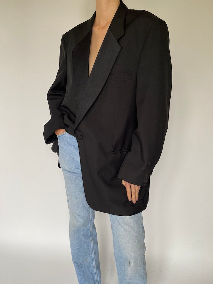 Vintage oversized blazer in black 5610