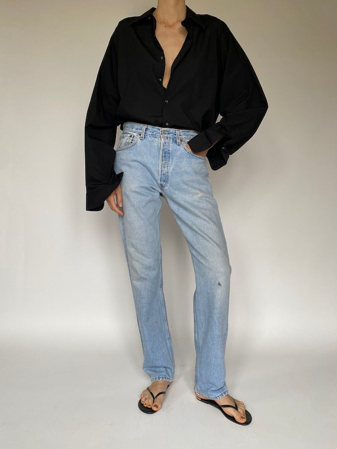 Vintage oversized shirt in black 5587