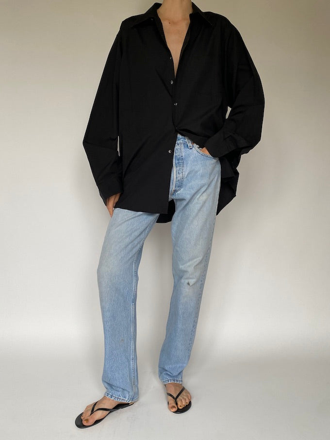 Vintage oversized shirt in black 5587