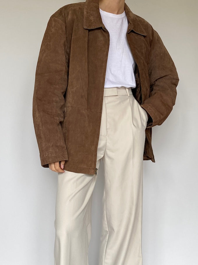 Vintage oversized suede leather jacket 5620