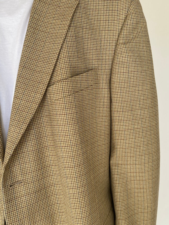 Vintage beige houndstooth blazer 5519