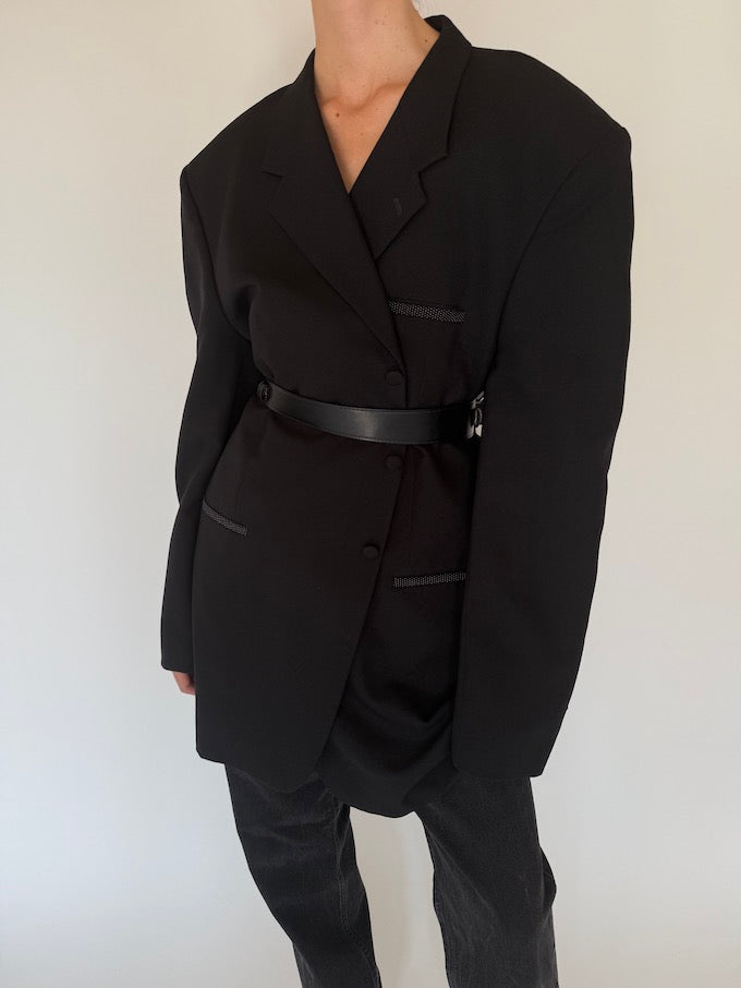 Vintage oversized blazer in black 5759