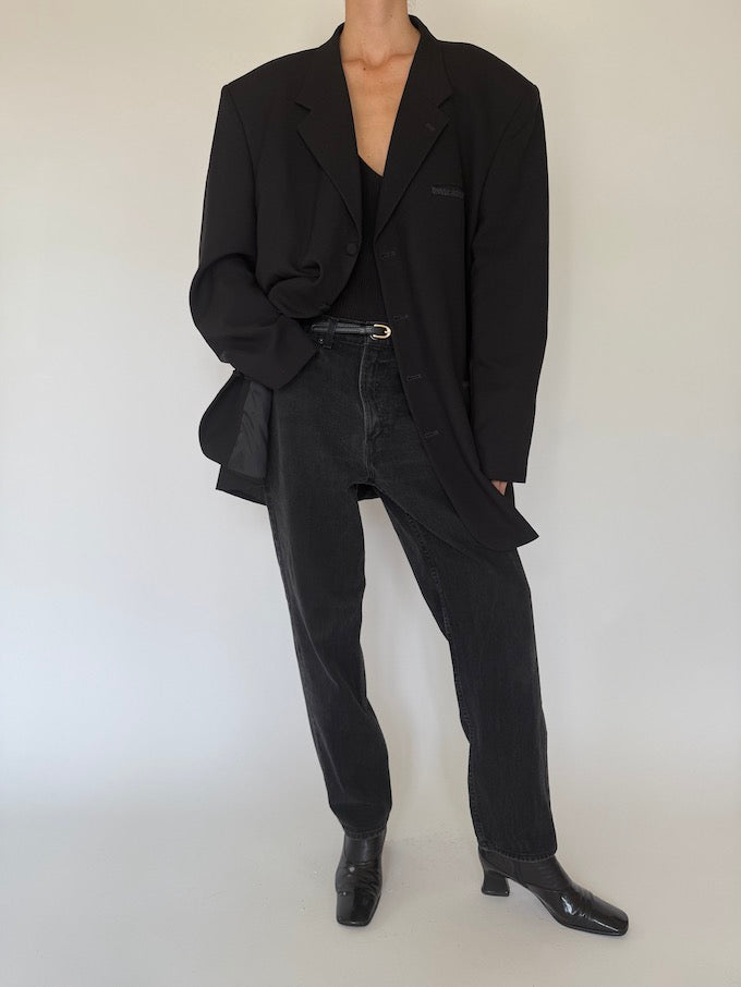 Vintage oversized blazer in black 5759