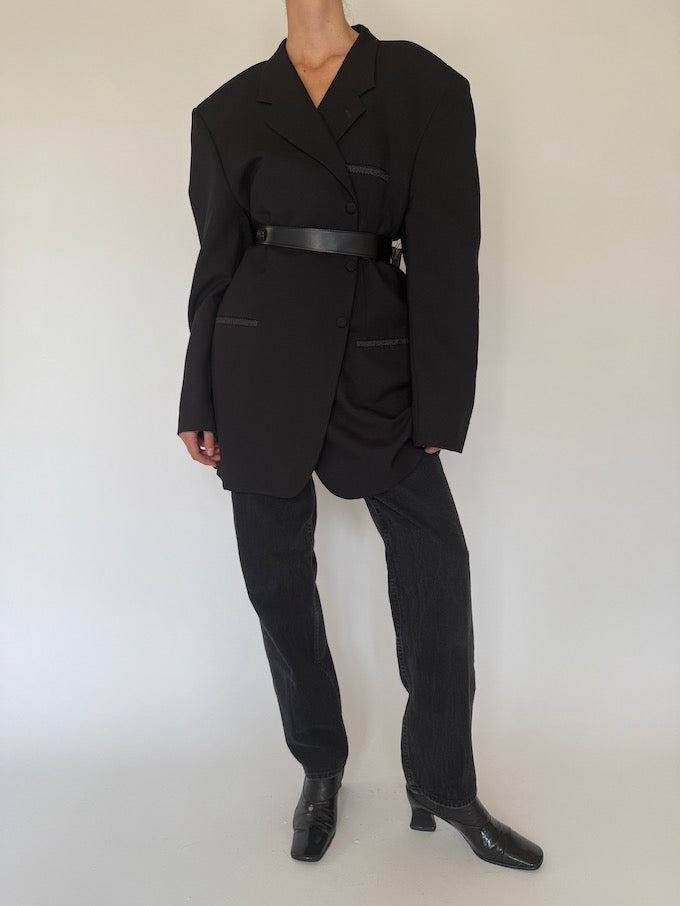 Vintage oversized blazer in black 5759