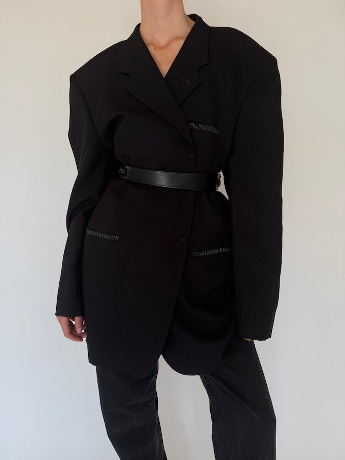 Vintage oversized blazer in black 5759