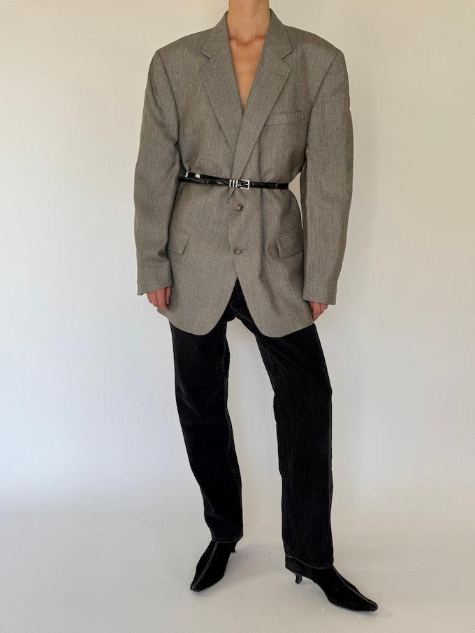 Vintage oversized blazer in grey 5693