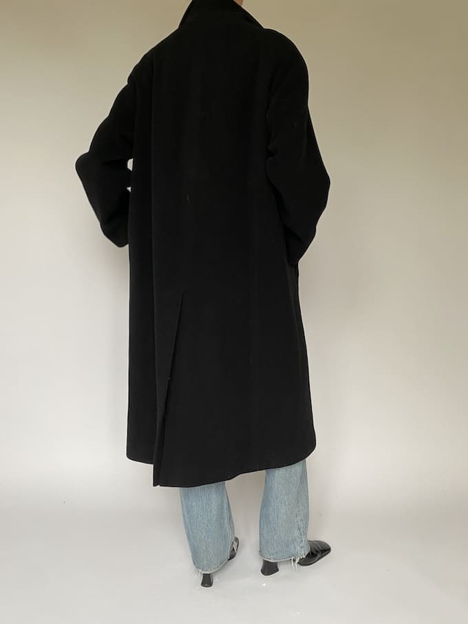 Vintage Long Oversized Wool Blended Coat 5152