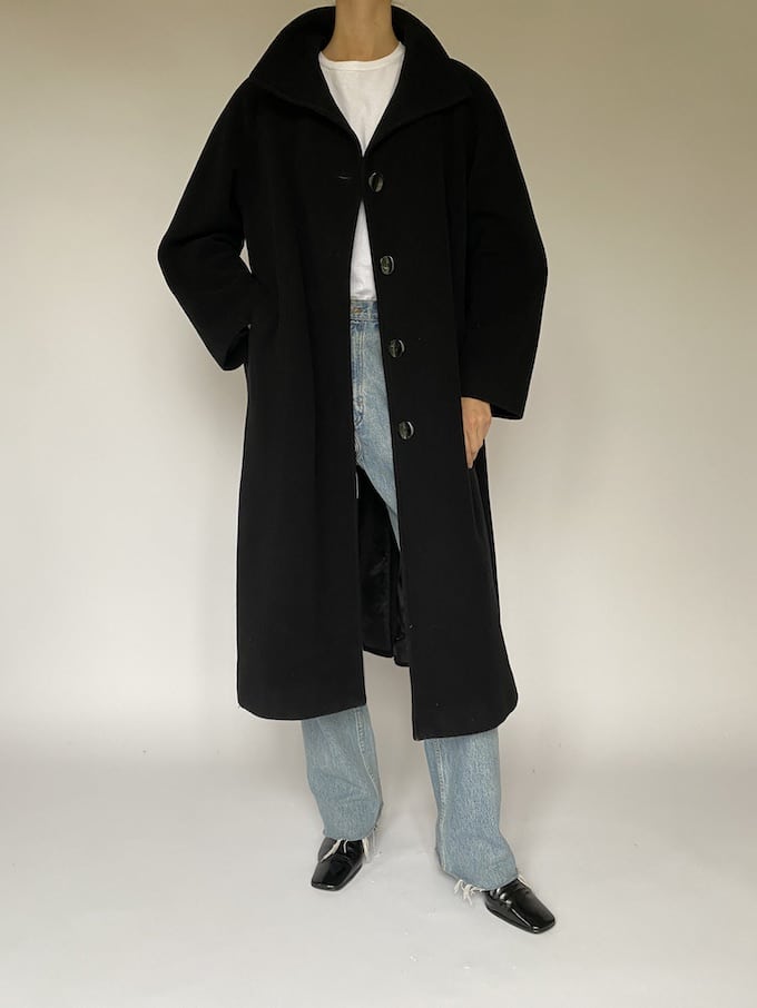 Vintage Long Oversized Wool Blended Coat 5152