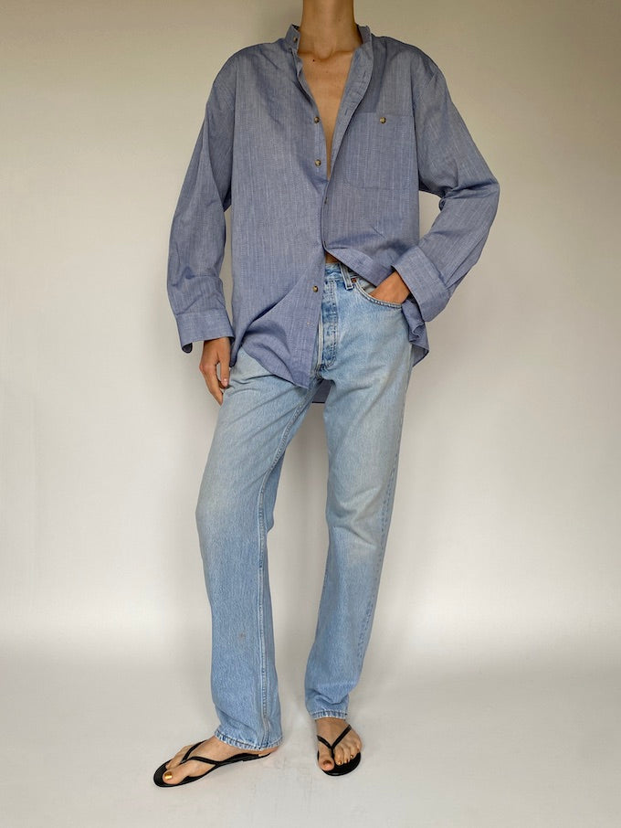 Vintage Yves Saint Laurent shirt in blue 5599