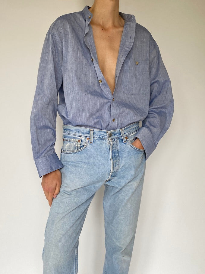 Vintage Yves Saint Laurent shirt in blue 5599