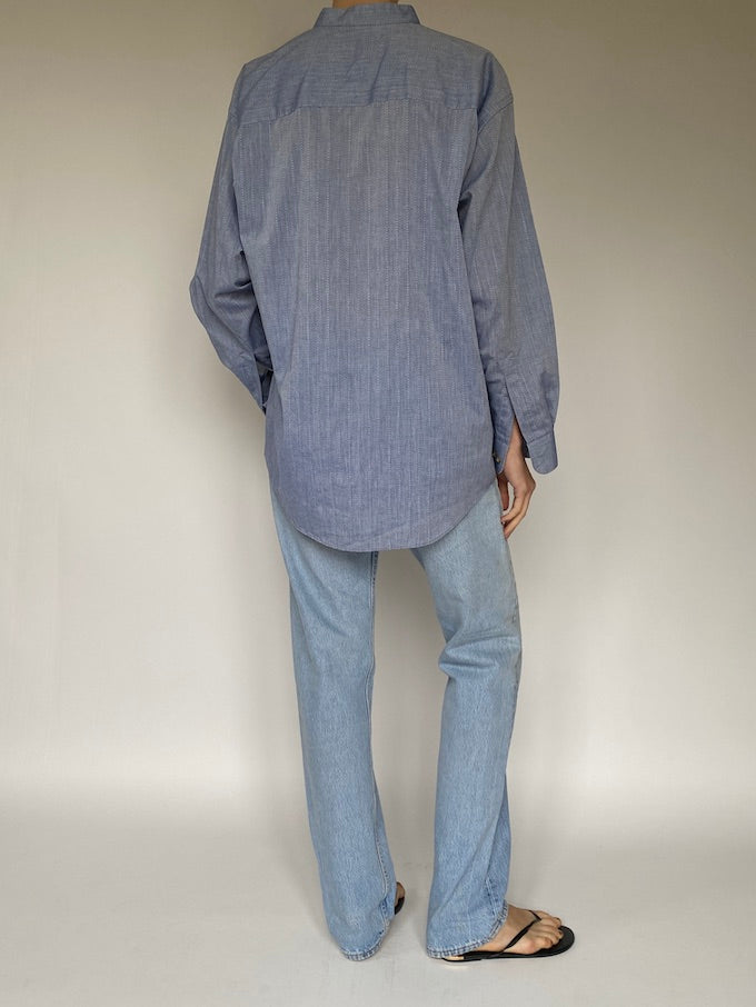 Vintage Yves Saint Laurent shirt in blue 5599