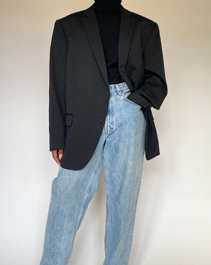 VINTAGE BLACK OVERSIZED BLAZER 4412