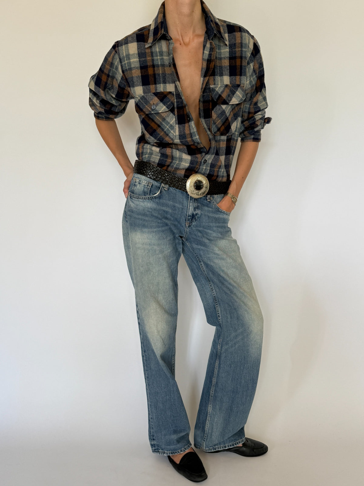 Vintage Pine Hill wool flannel shirt back view
