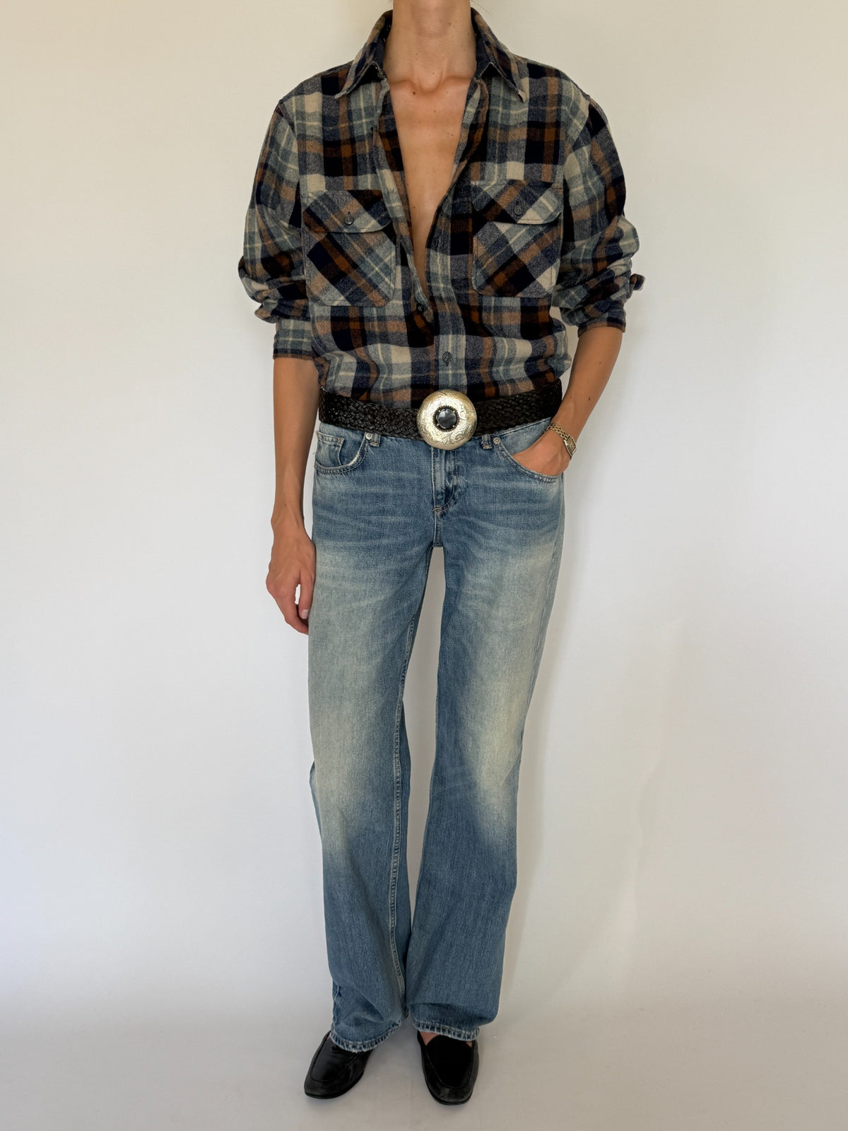 Vintage Pine Hill wool flannel shirt front view