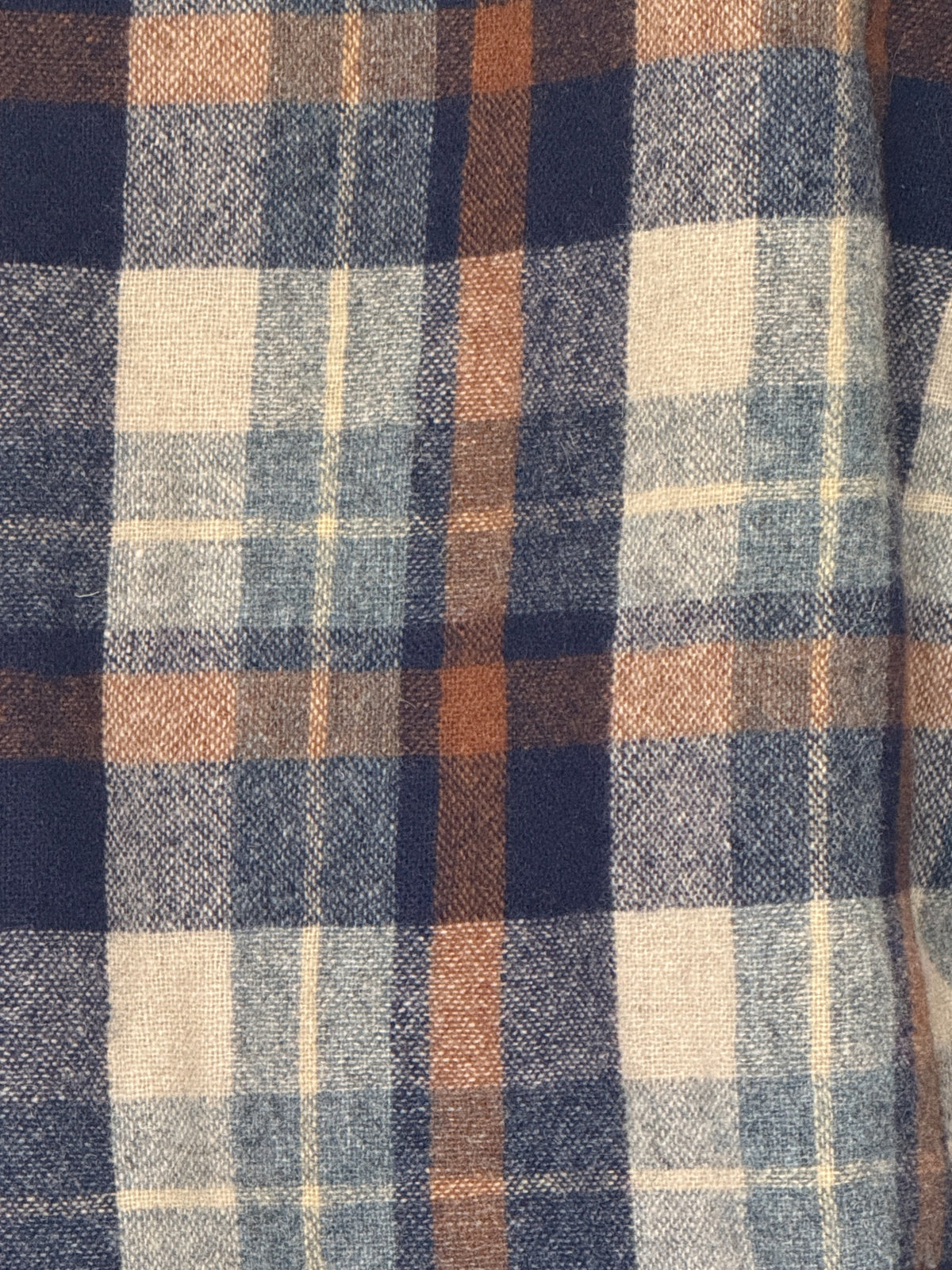 Vintage Pine Hill wool flannel shirt plaid fabric close-up