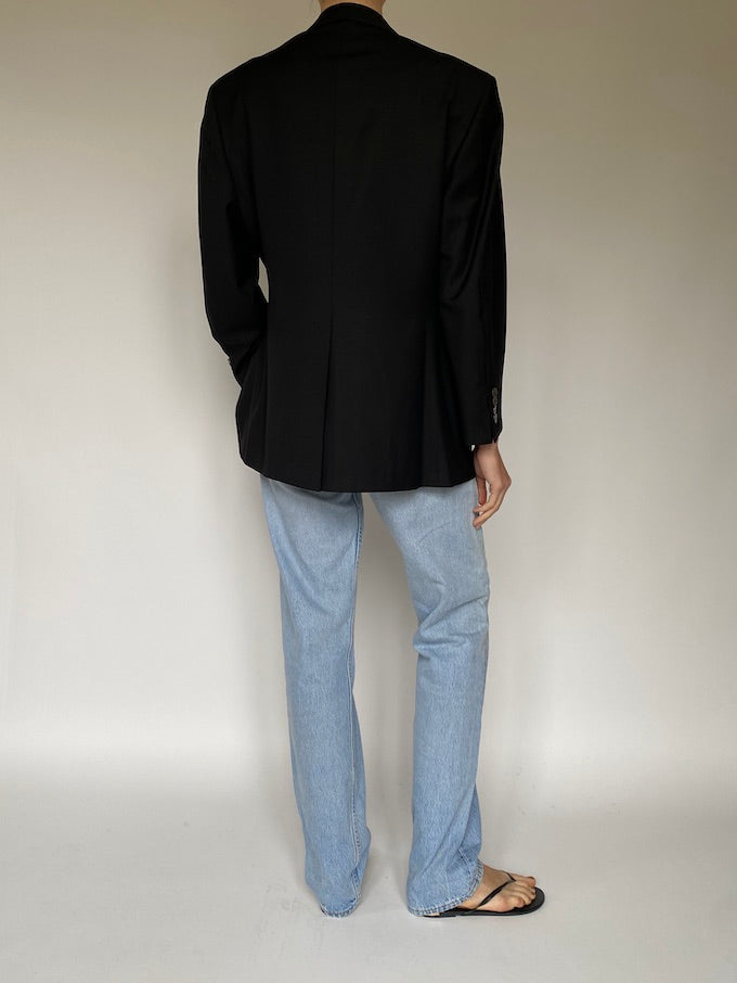 Vintage single breasted blazer in black 5605